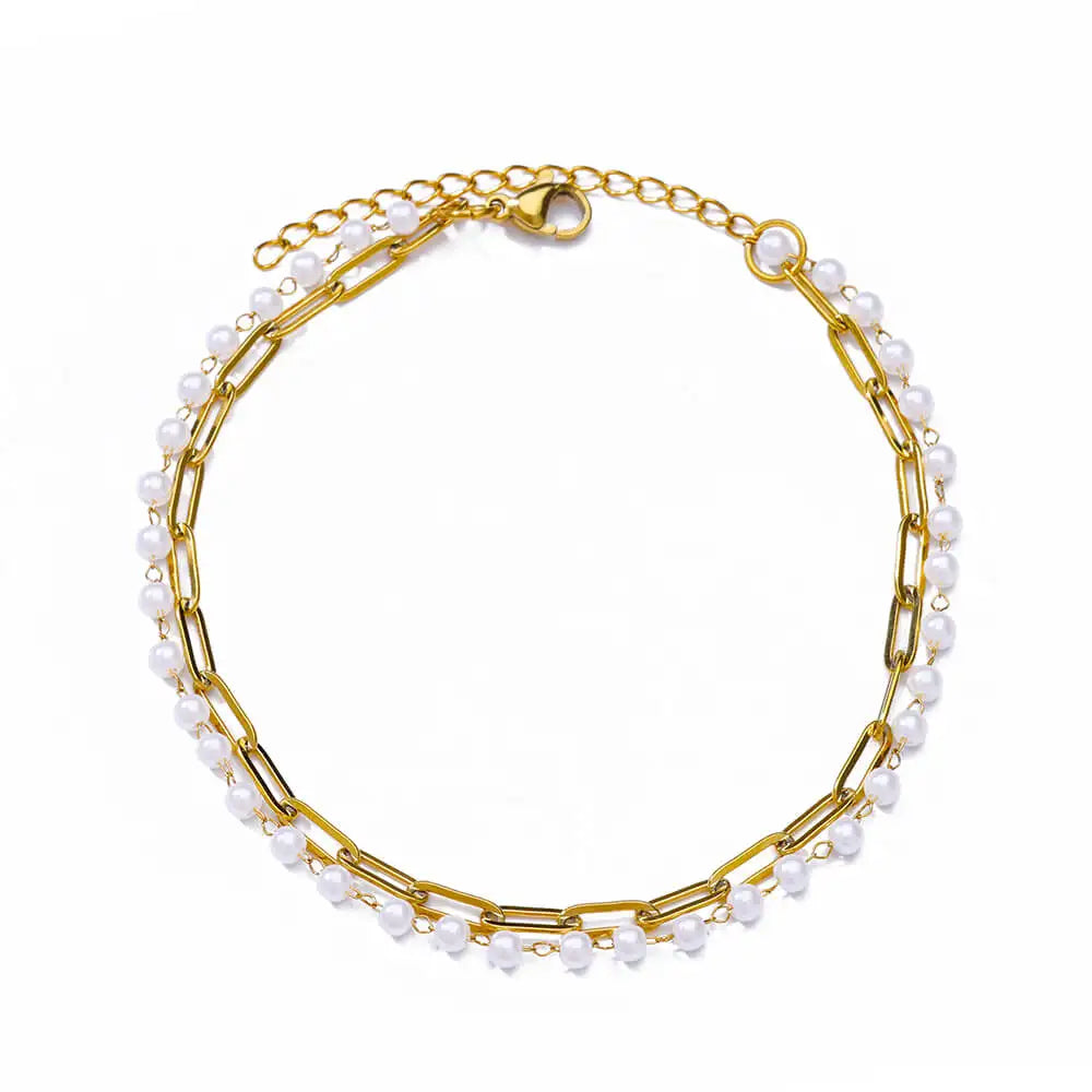 Elegant Zircon Flowers Bracelet - Luxury Gold Steel Jewelry
