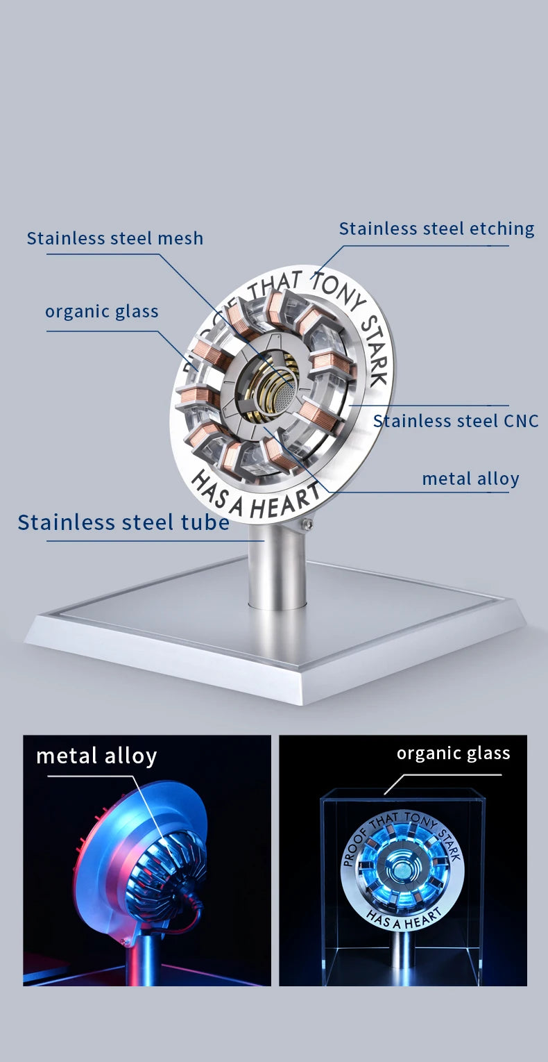 Alloy Iron Man Chest Light - 1:1 Ark Electromagnetic Core