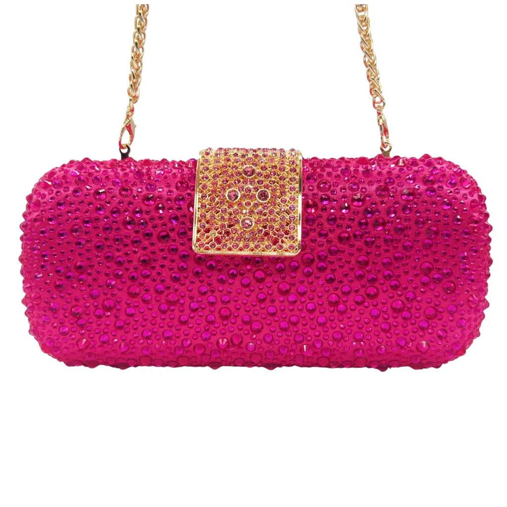 Elegant Crystal Evening Bag - Sparkling Diamond Clutch