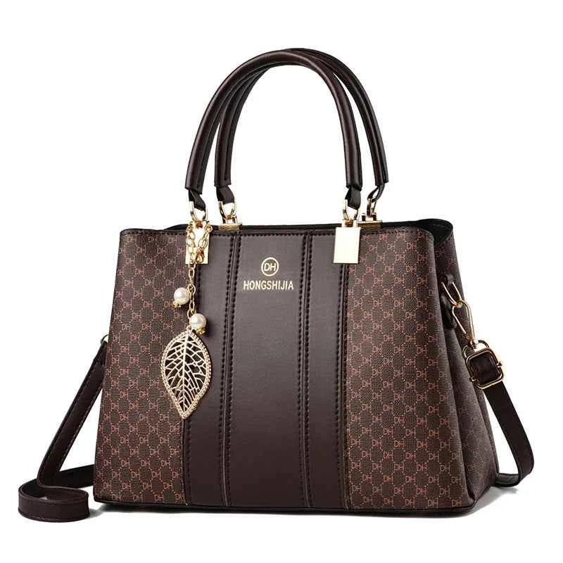 Elegant Leather Tote Bag - Premium Big Capacity