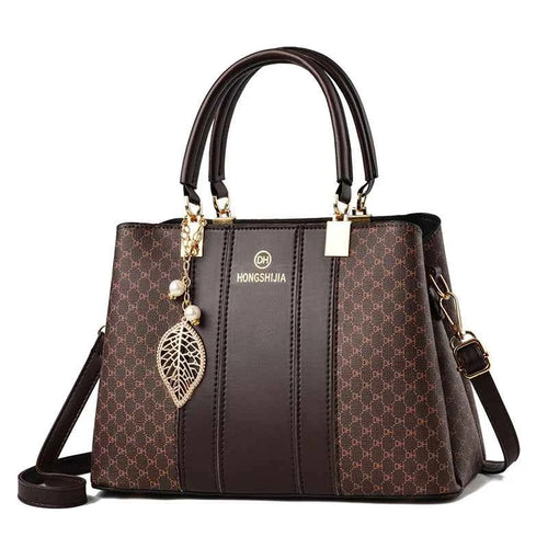 Elegant Leather Tote Bag - Premium Big Capacity