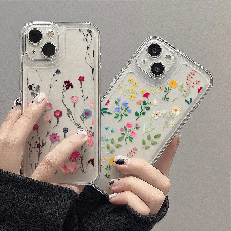 Elegant Soft Flower Phone Case - Clear Cover for Samsung