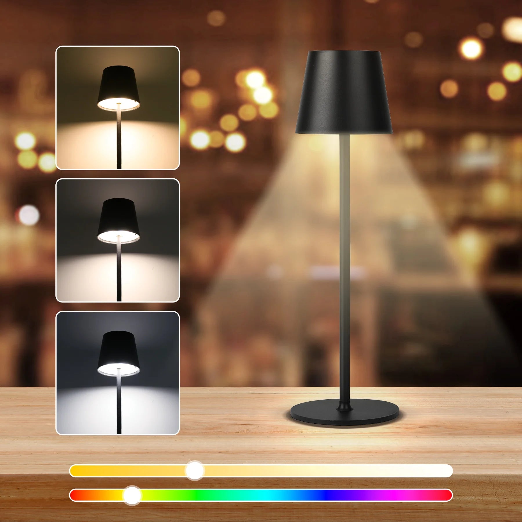 Premium USB Rechargeable Desk Lamp - 3-Color Dimmable Touch