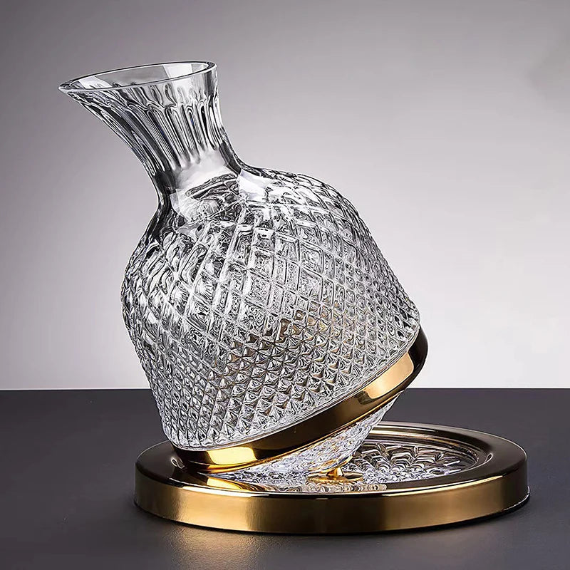 Premium Crystal Glass 360 Rotating Wine Decanter - 1500ml