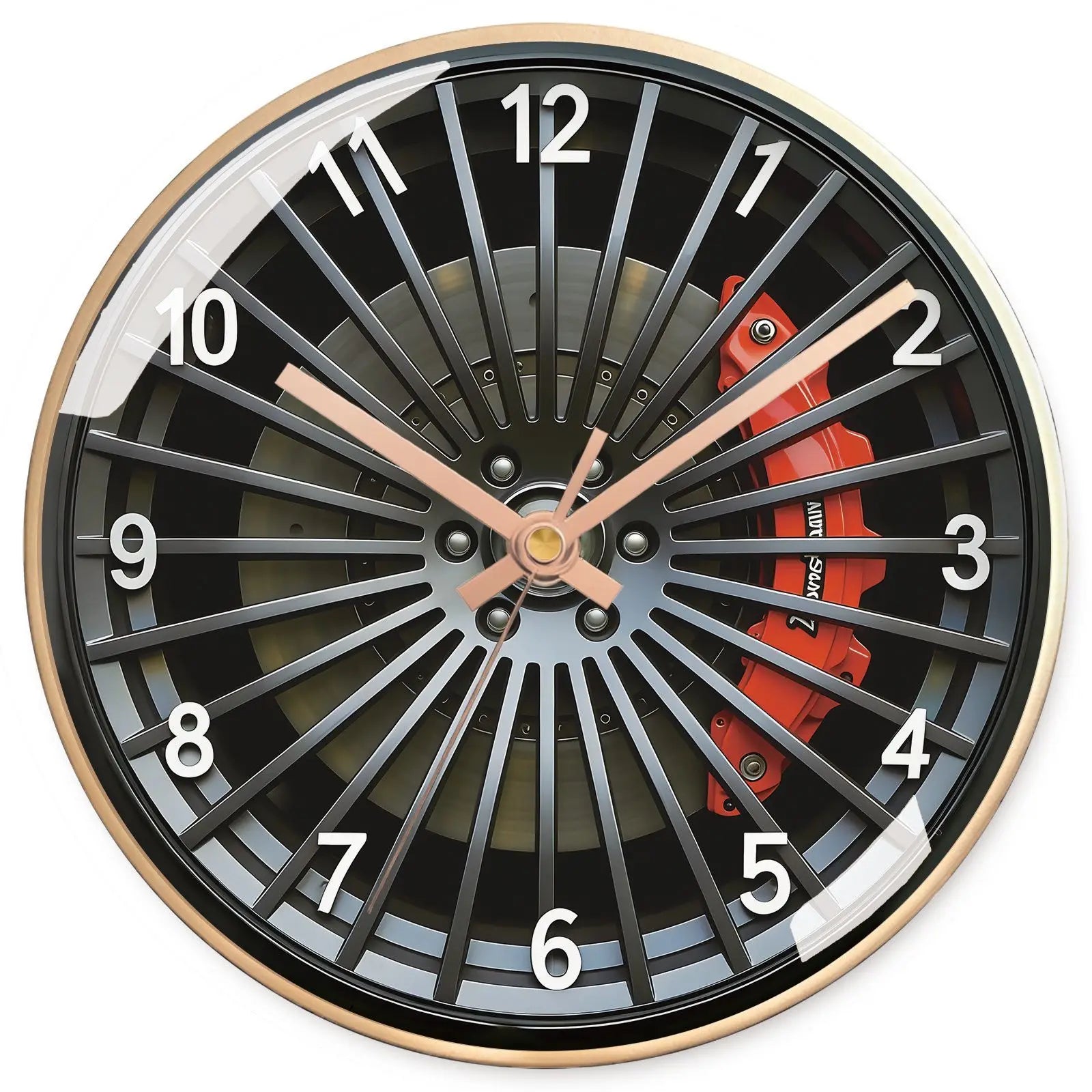Elegant Silent Gear Wall Clock - No-Punch Quartz Movement