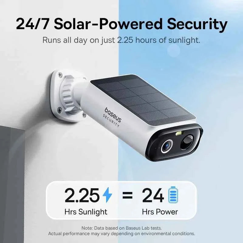 Wireless Solar Security Camera - 2K HD & IP67 Waterproof