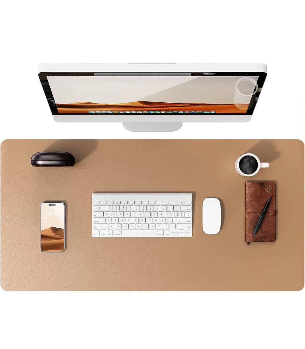 Premium Leather Desk Mat - Large Office Computer Protector
