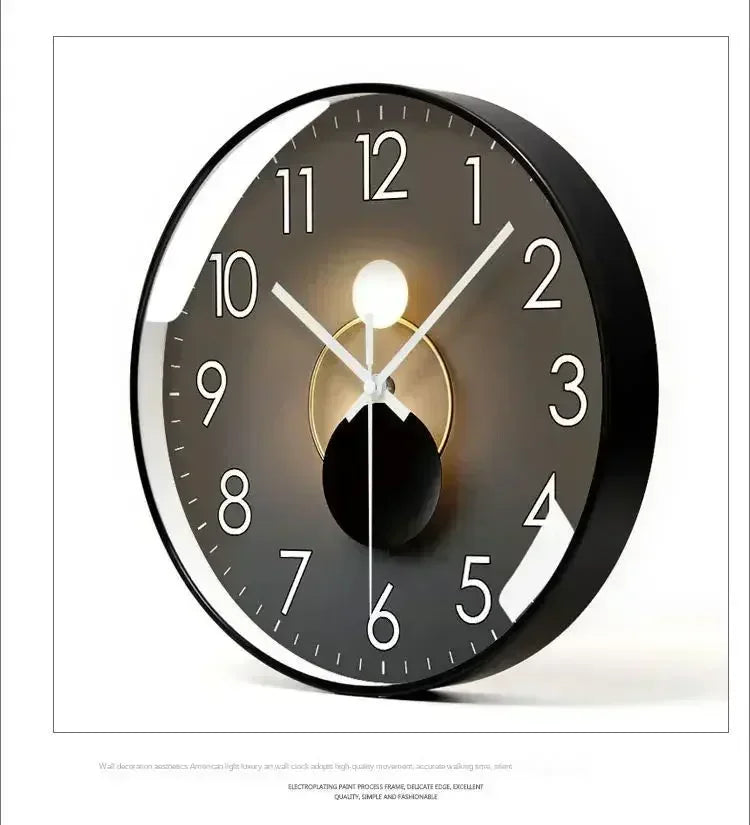 Elegant Silent Modern Wall Clock - Non-Ticking Design