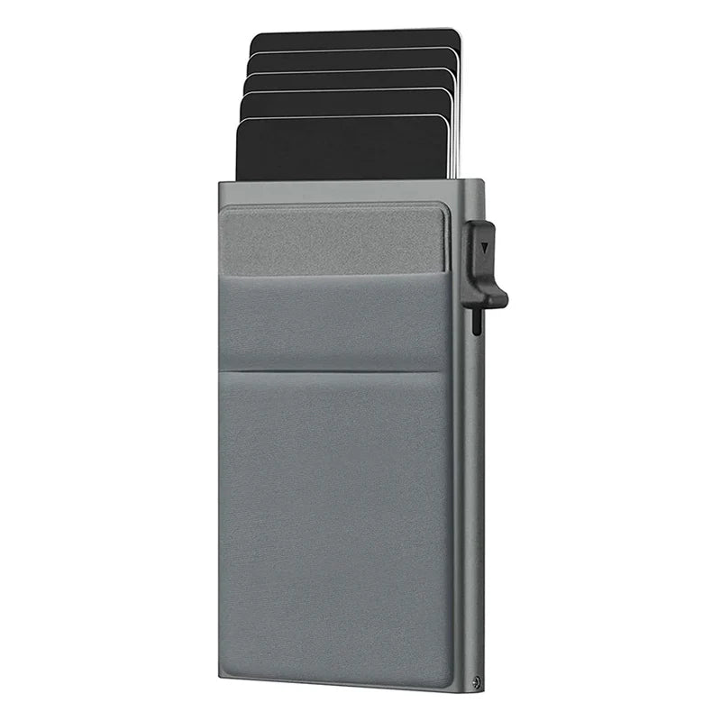 Premium Minimalist Metal Wallet - RFID Blocking Card Holder