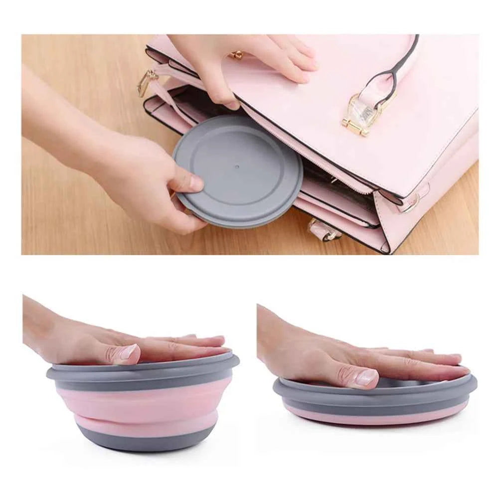 Premium Folding Lunch Bowl Set - Collapsible Silicone Food Container