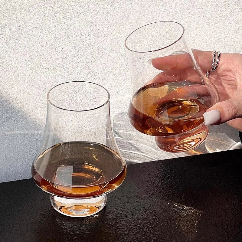 Elegant Whiskey Tasting Glasses - Lead-Free Crystal Set