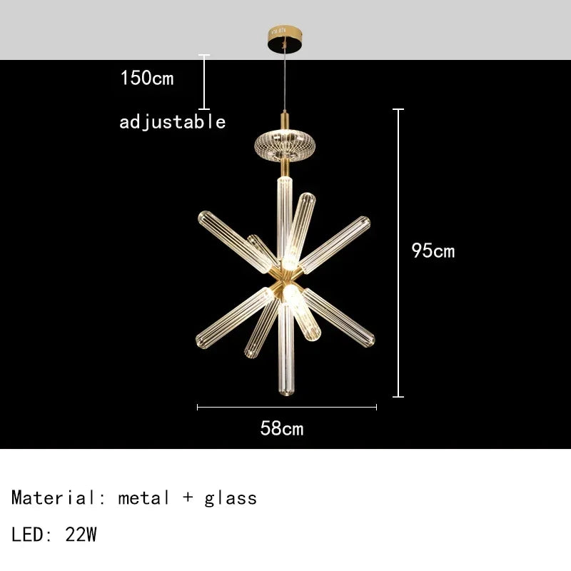 Nordic Luxury Art Glass Chandelier - Modern Pendant Light