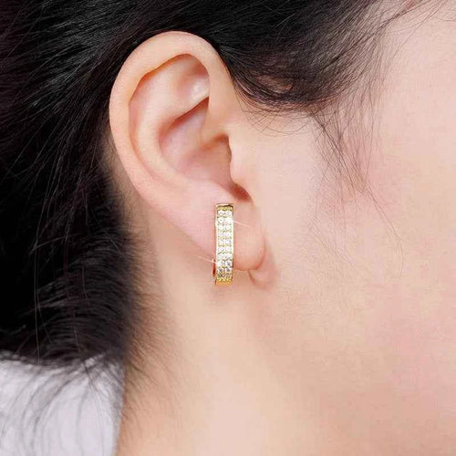 Elegant Gold Hoop Earrings - Luxury Hollow Irregular Jewelry