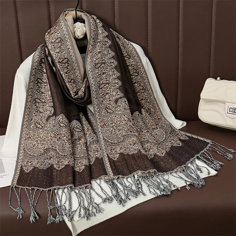 Luxury Cashmere Pashmina Shawl - Elegant Winter Wrap