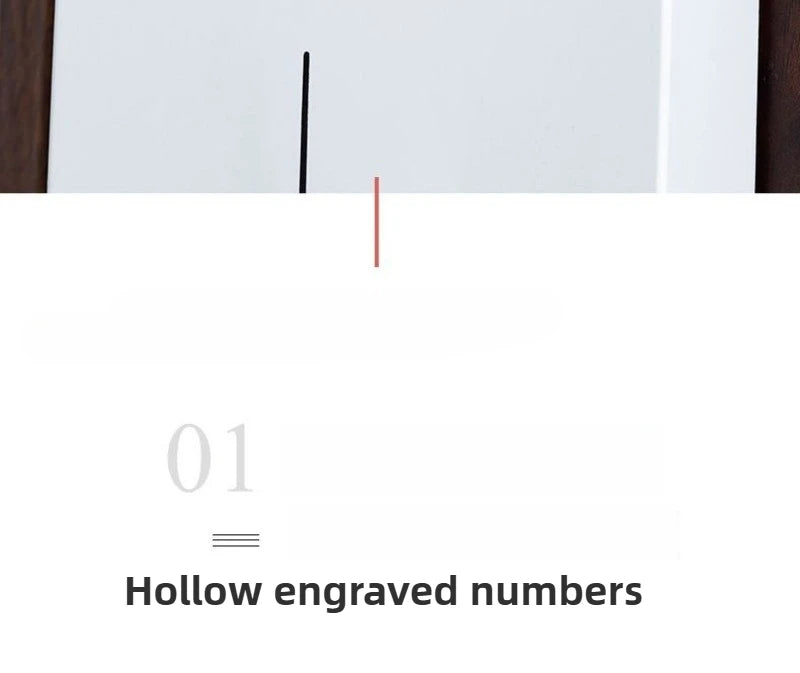 Elegant Modern Wood Silent Clock - Date & Temp Display
