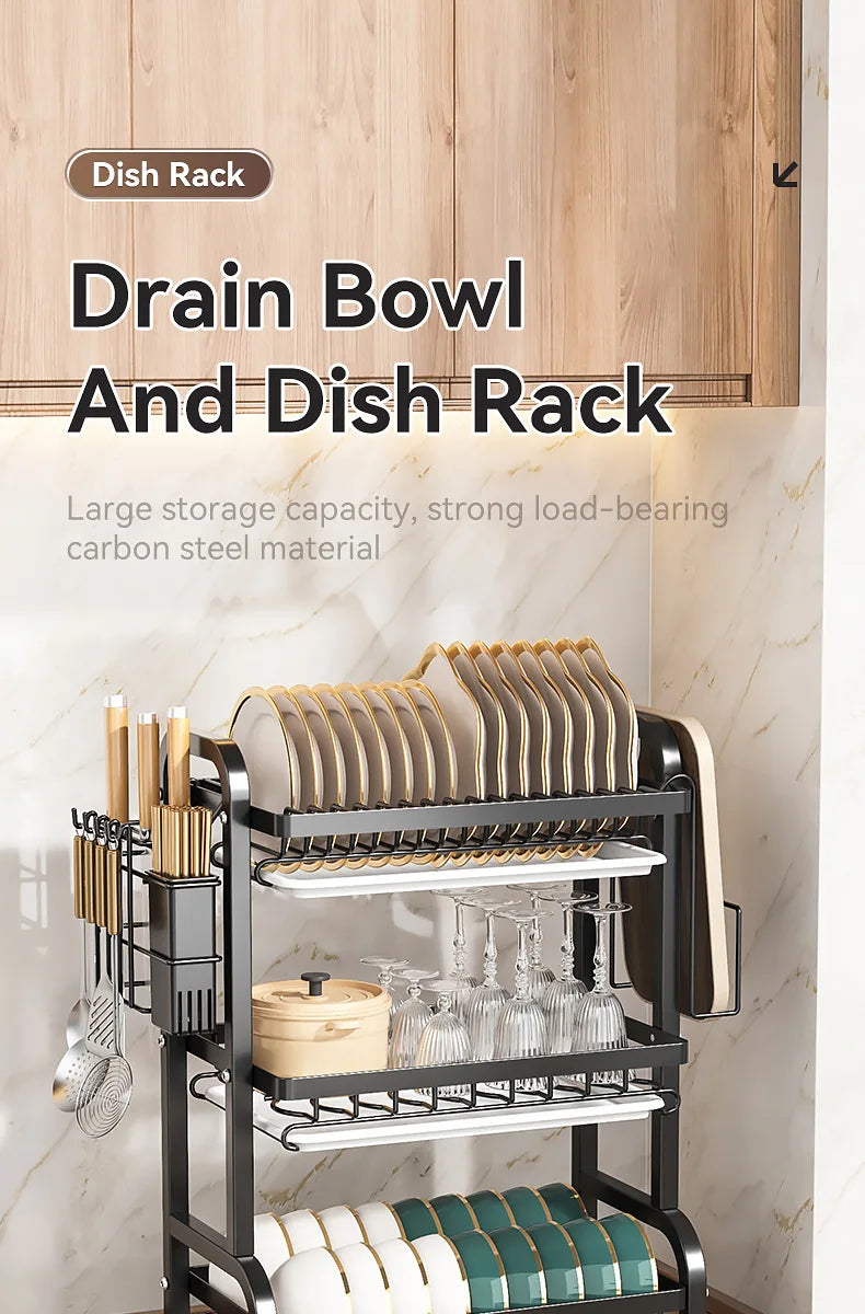 Premium Kitchen Tableware Organizer - Multi-use Drain Rack