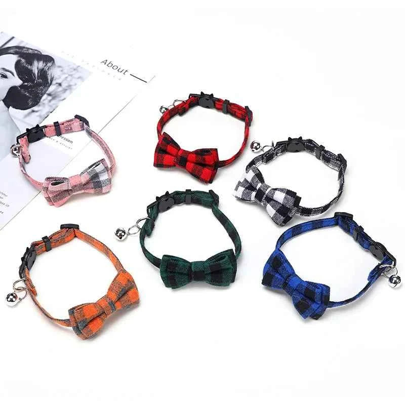Elegant Cat Collar Bow Tie with Bell
