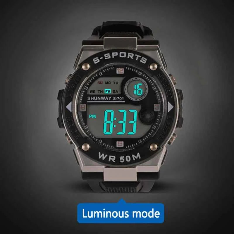 UTHAI CE15 Leisure fashion electronics watch waterproof sports multifunctional Man watch night light clock gift watches for man