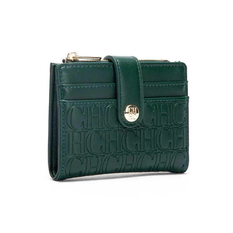 Retro Square Card Case - Luxury Folding Wallet