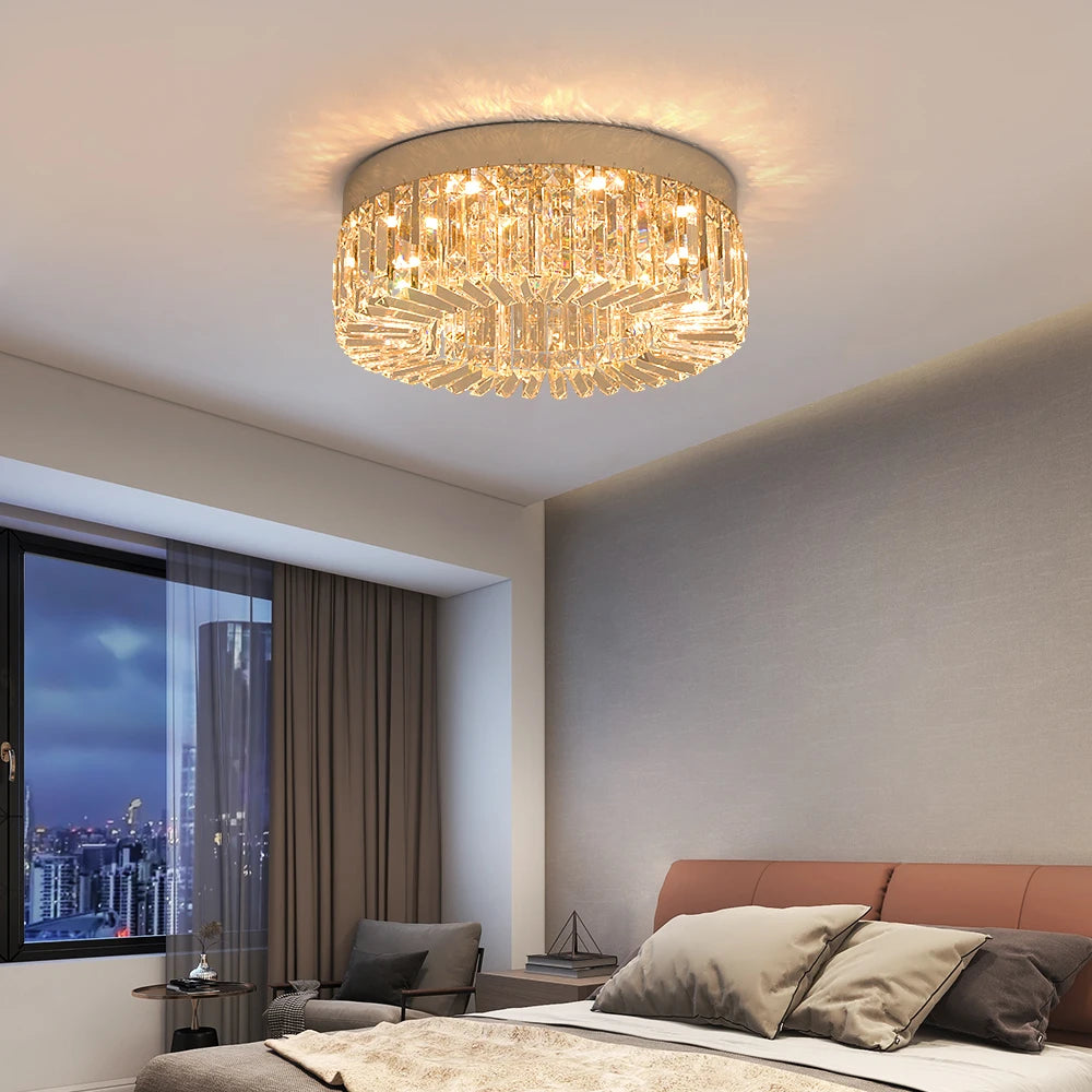 Elegant Modern Crystal Chandelier - LED Ceiling Light