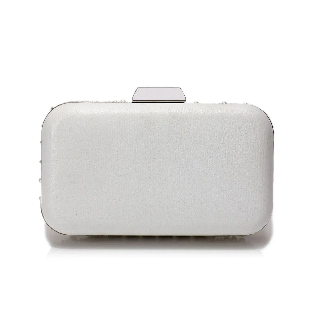 Elegant Pearl Rhinestone Bag - Luxury Evening Clutch