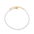 Elegant Zircon Flowers Bracelet - Luxury Gold Steel Jewelry