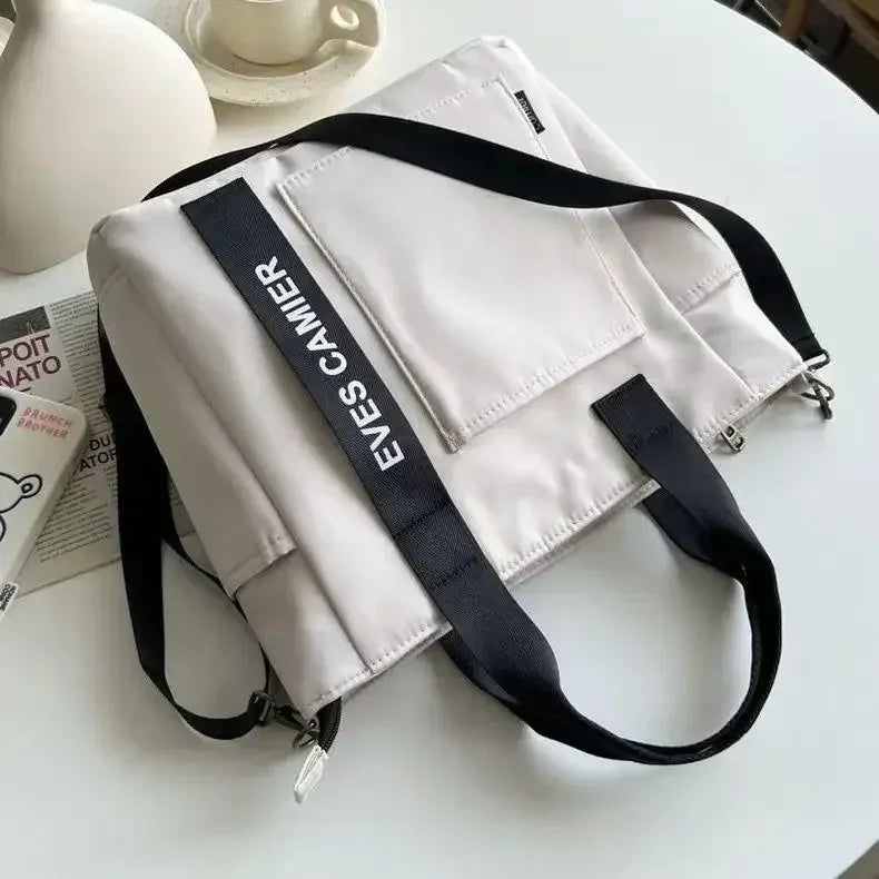 Elegant Casual Tote Bag - Waterproof Nylon Messenger