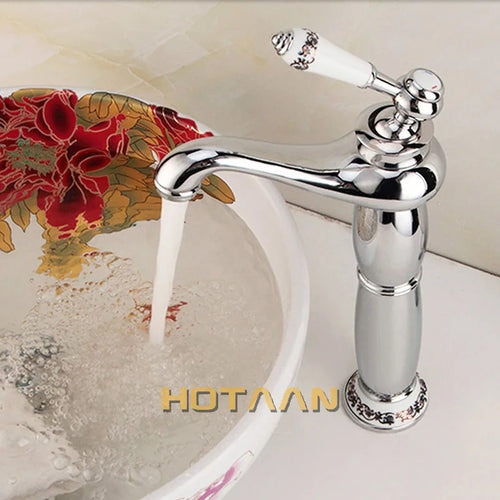 Elegant Modern Gold Basin Faucet - Single Handle Brass