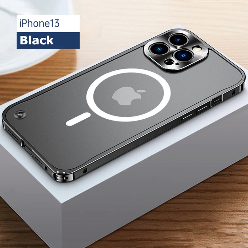 Premium Magnetic Aluminum iPhone Case - Full Protection