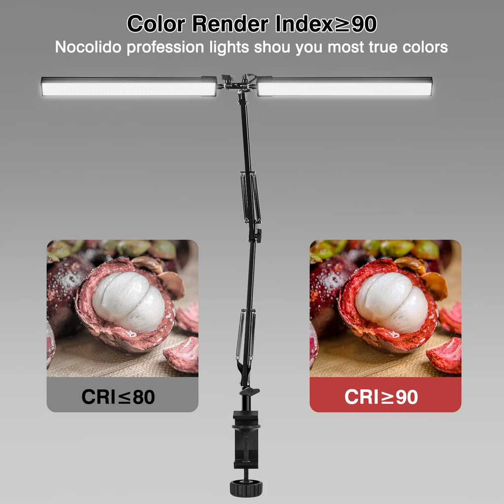 Premium LED Desk Lamp with Clamp - Auto Dimming & Bright