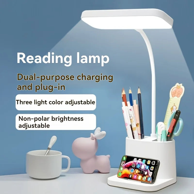 Dimmable LED Desk Lamp - sleek modern black desk lamp with adjustable brightness