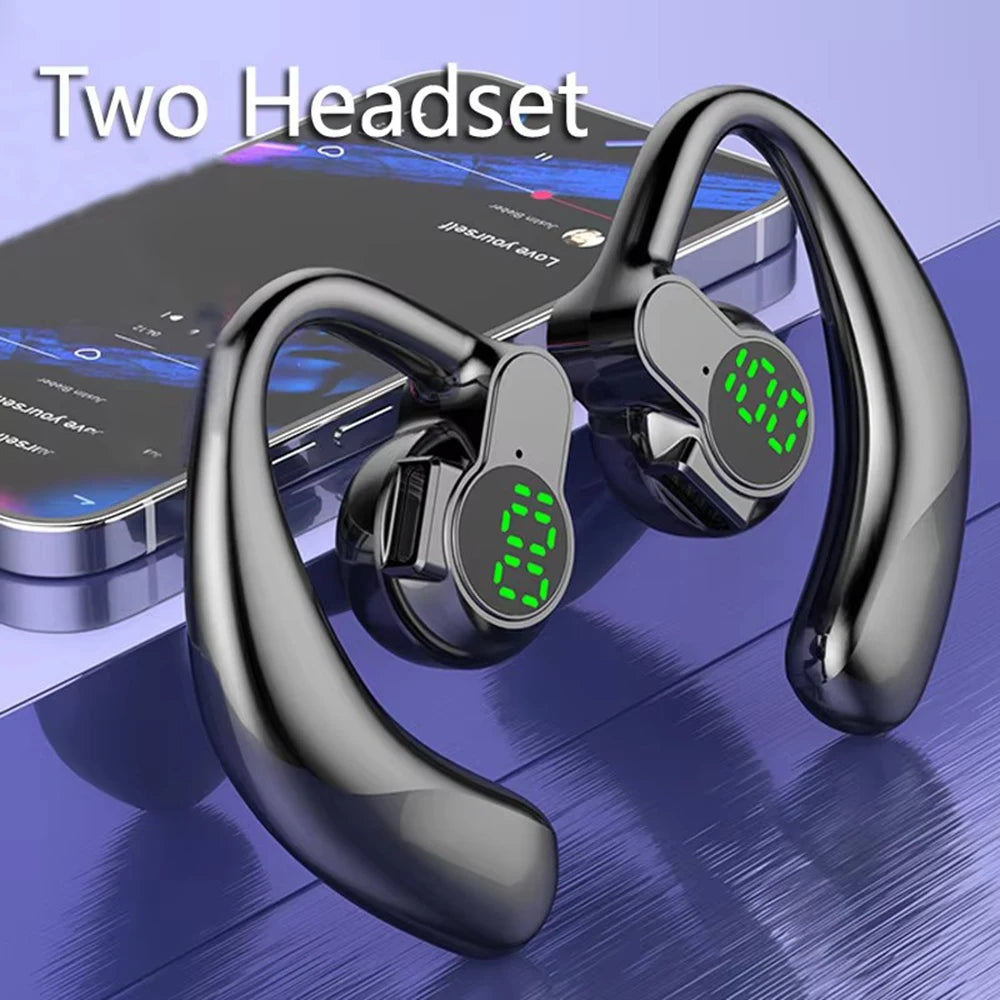 Premium Bluetooth Ear Hook Headphones - Noise Cancelling & Hands-Free