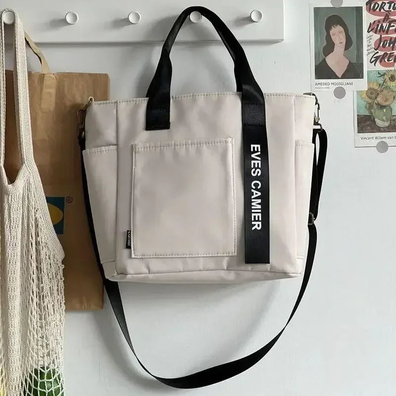 Elegant Casual Tote Bag - Waterproof Nylon Messenger