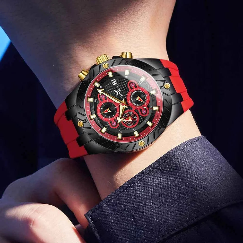 Premium Men's Sports Quartz Watch - Luminous & Waterproof