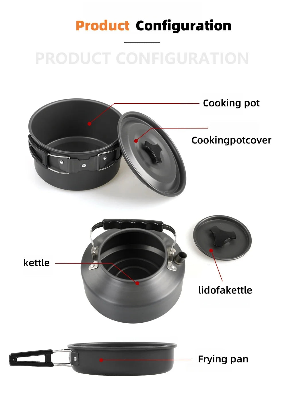 Premium Portable Camping Cookware Set - Durable Outdoor Gear