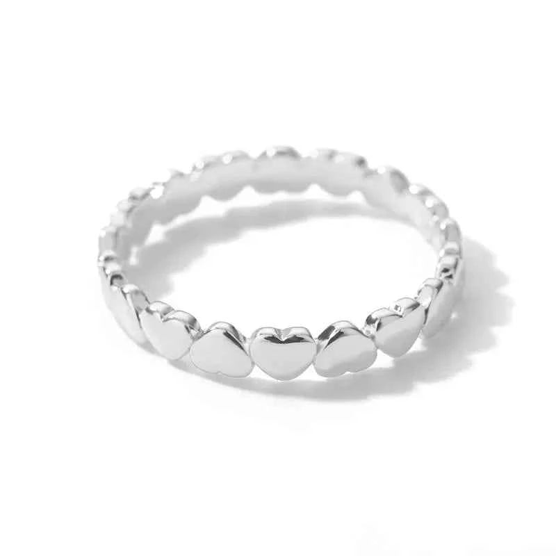 Luxury Gold Heart Ring - Stainless Steel Aesthetic Jewelry