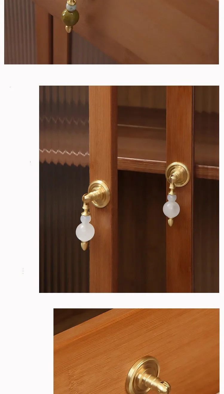 Elegant Brass Cabinet Handles - High-End Crystal Knobs