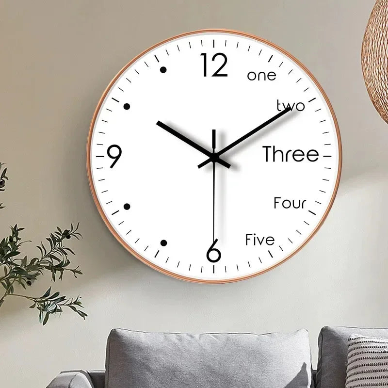 Elegant Modern Math Wall Clock - Non-Ticking Art Decor