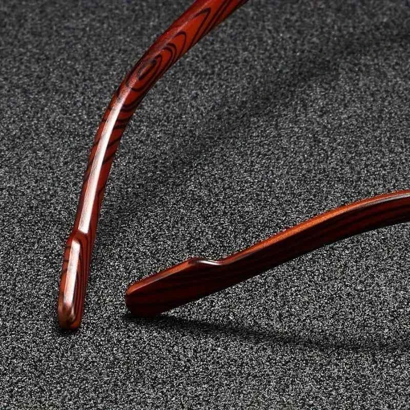 Luxury Square Wooden Sunglasses - Vintage Gradient Eyewear