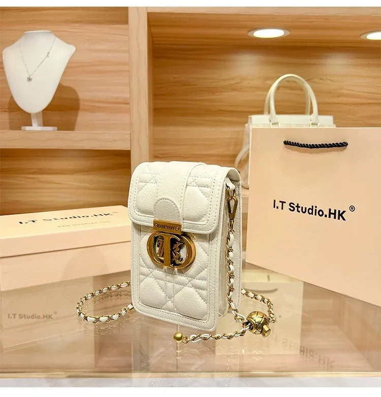 Elegant Mini Chain Bag - Luxury Designer Crossbody