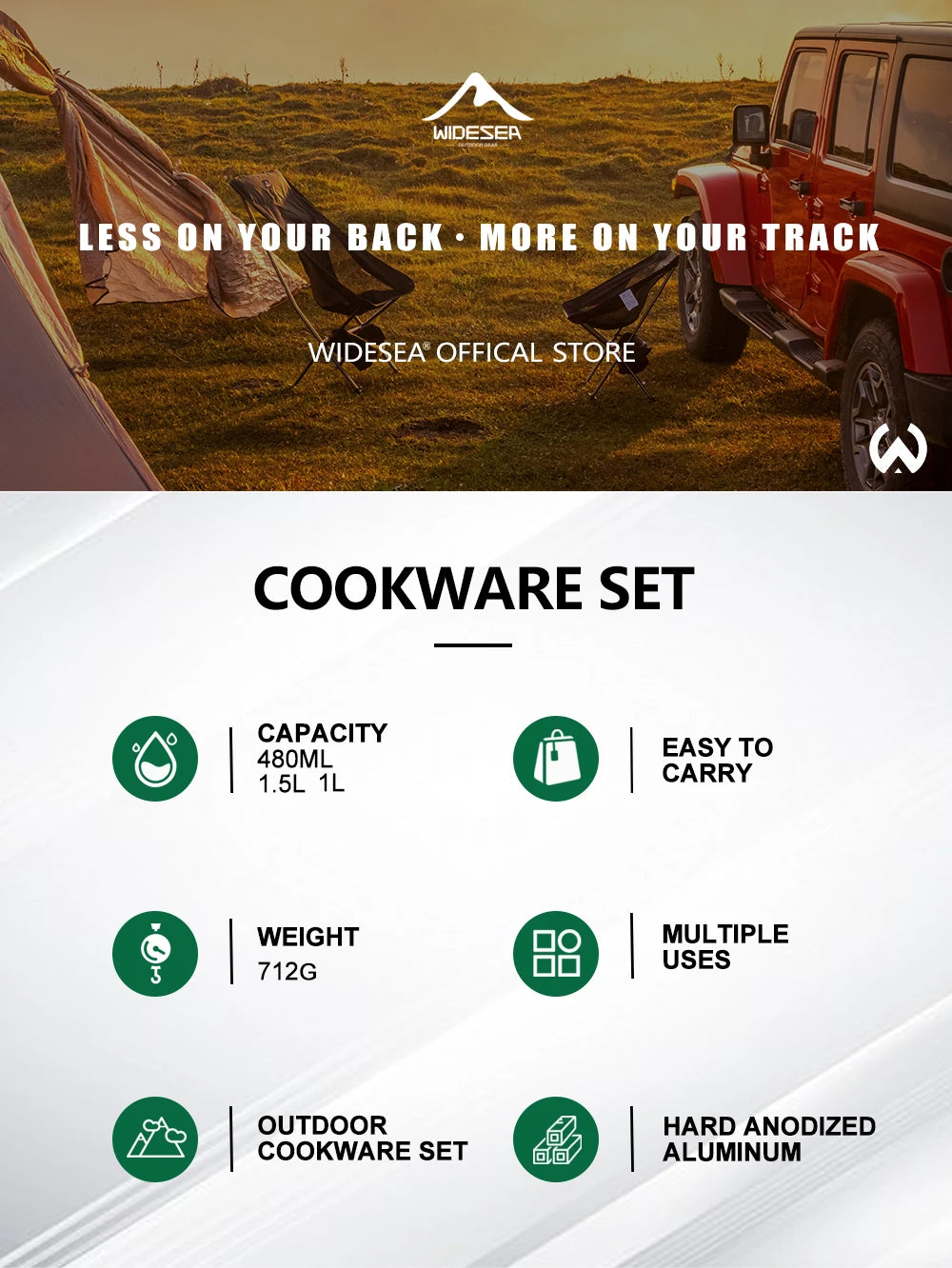 Premium Outdoor Camping Cookware Set - Portable & Durable