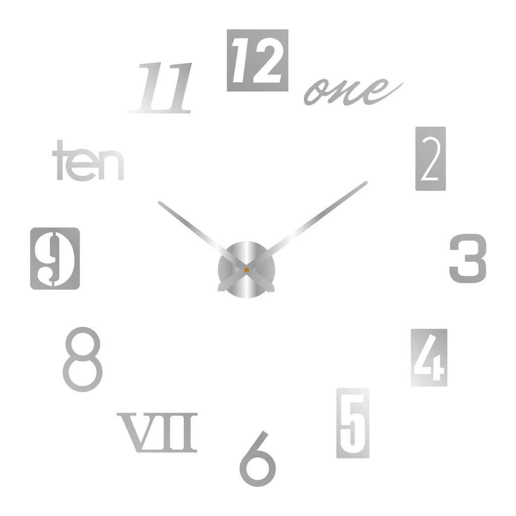 Elegant Modern Large Wall Clock - 3D DIY Quartz Design