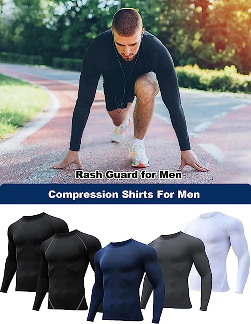 Spider Print Long Sleeve Compression Shirt - Athletic Baselayer