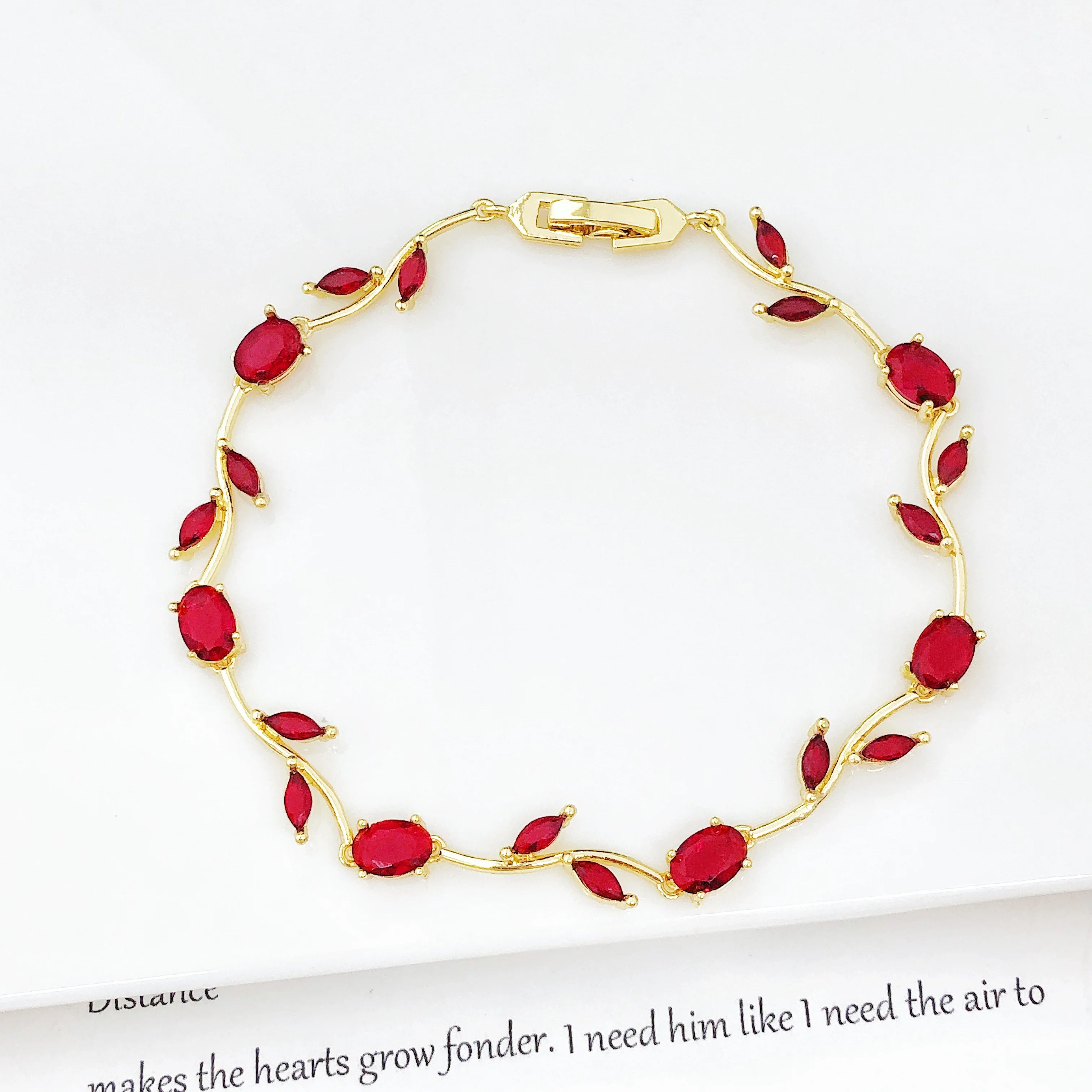 Elegant Crystal Leaf Jewelry Set - Premium Necklace & Bracelet