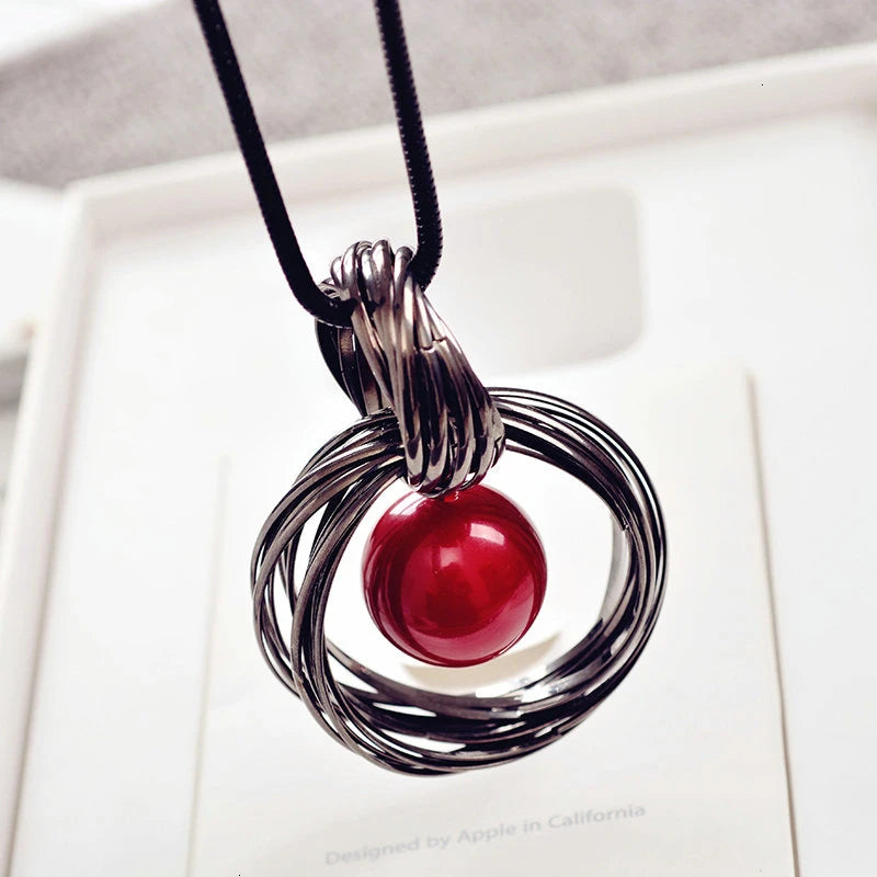 Luxury Waterdrop Crystal Necklace - Elegant Long Chain Pendant