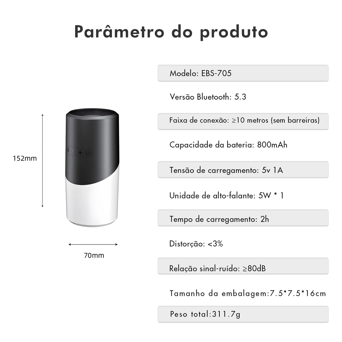 Premium Portable Bluetooth Speaker - Wireless Sound Box