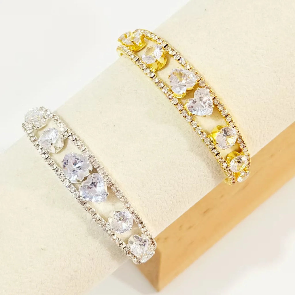 Elegant Double Row Love Bracelet - Vintage Inspired Design