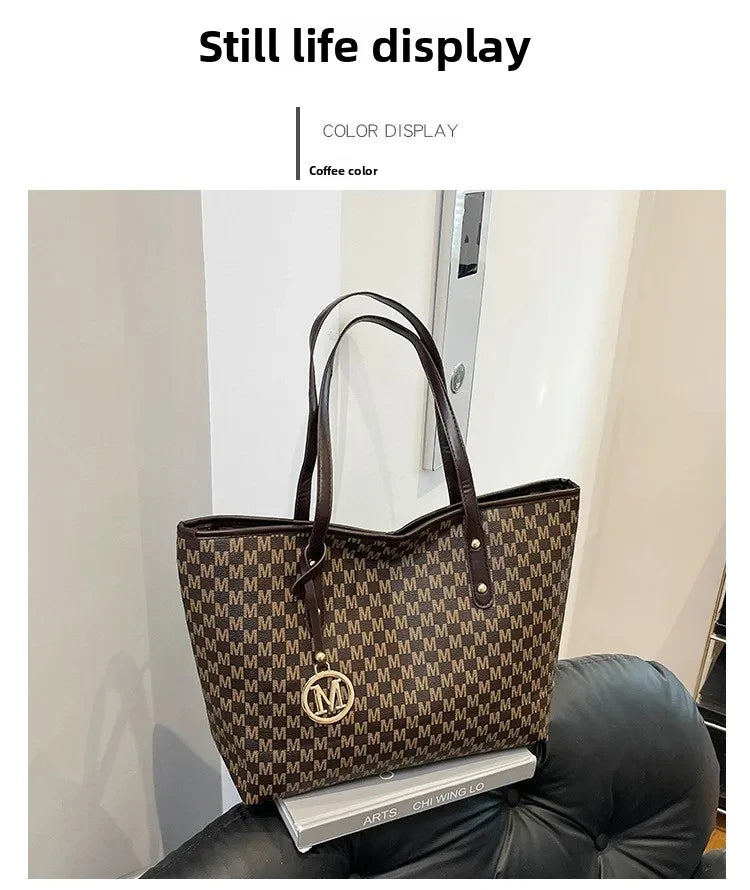 Elegant Vintage Tote Bag - Large Capacity Fashion Handbag