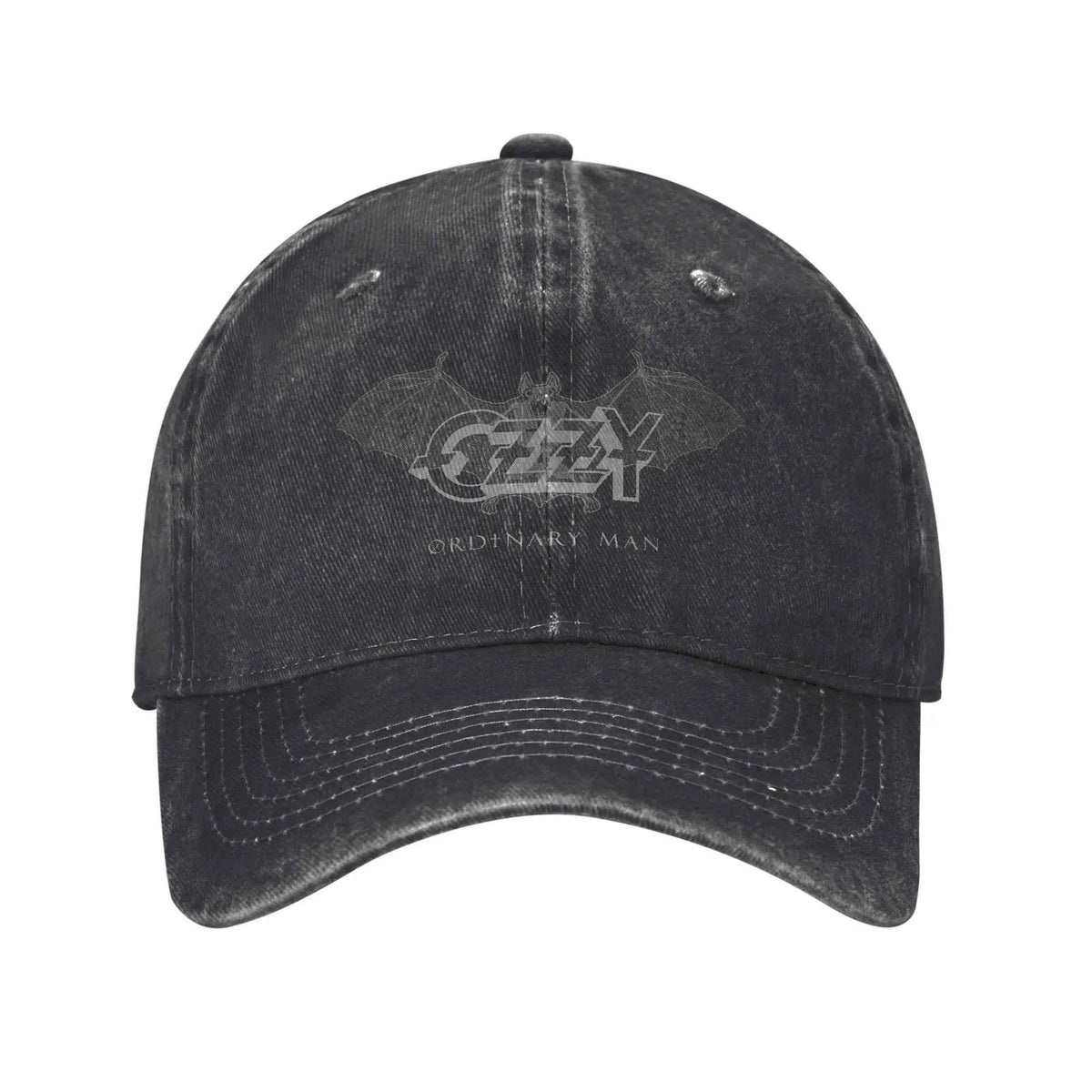Premium Distressed Denim Cap - Vintage Wash Snapback Hat