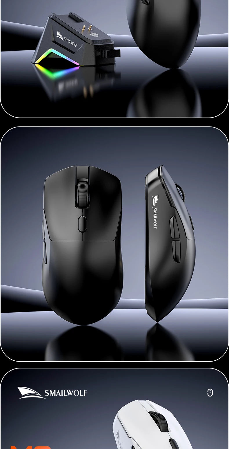 Premium Wireless Gaming Mouse - Tri-Mode PAW3311 Lightweight